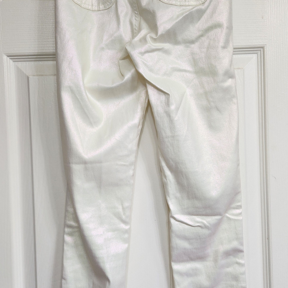 High-Rise Skinny Jeans in White